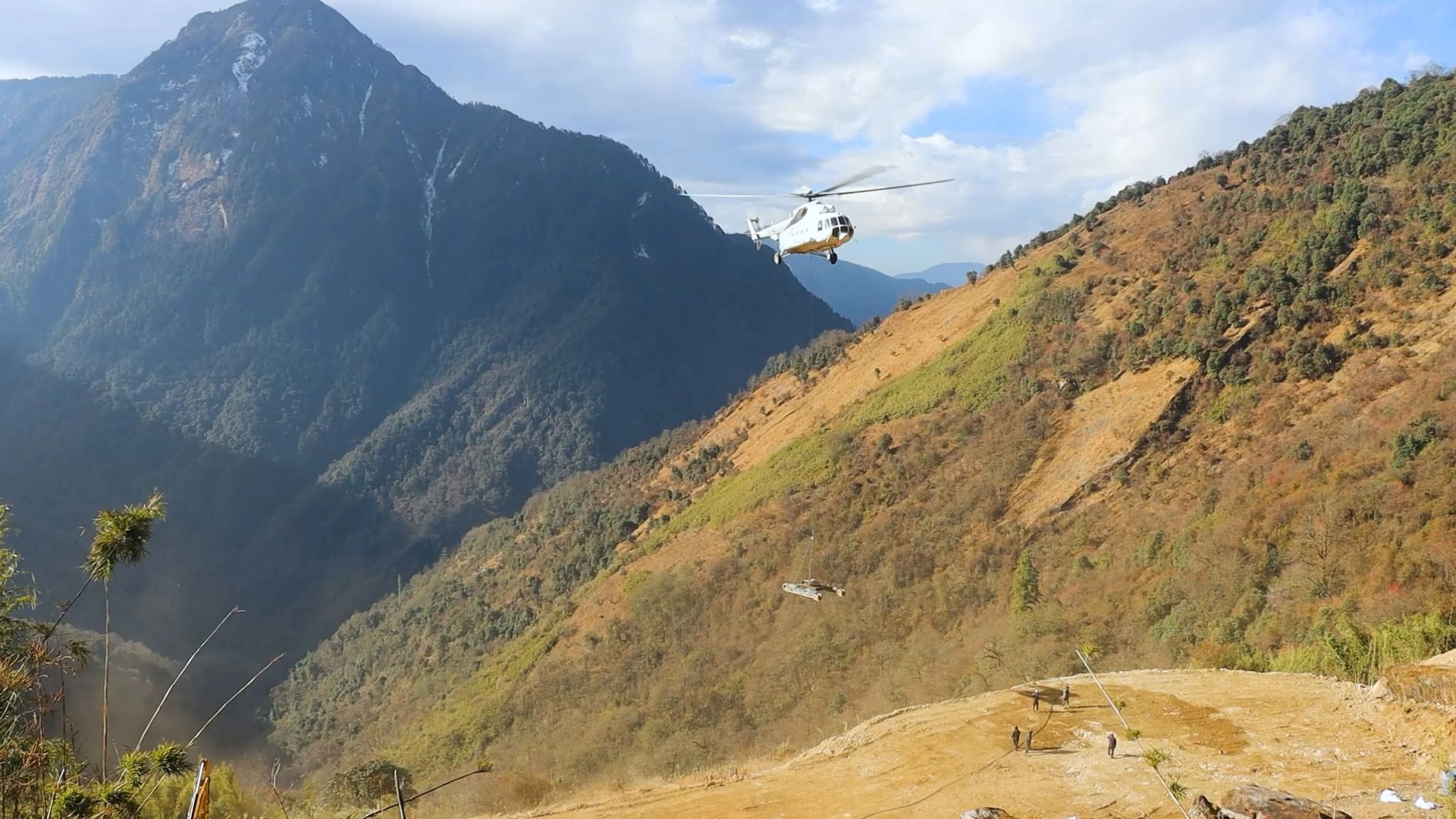 Big Helicopter Drop  in Project Area